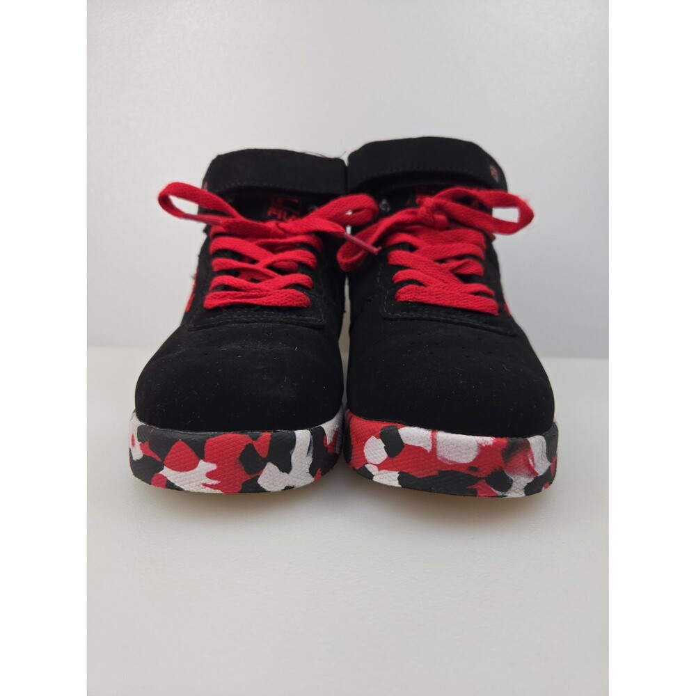 Fila VULC 13 Mashup Red Black White Camo Sneaker Shoe High Top Unisex Kids 2 - Picture 11 of 12